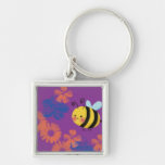 Abeille occupée mignonne de miel porte-clés