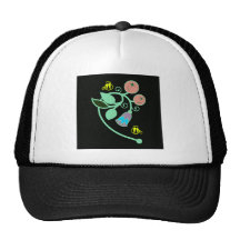 Abeille sur des fleurs casquettes