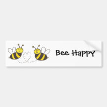 Abeilles de miel avec le coeur adhésif pour voiture