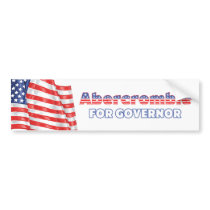 Abercrombie for Governor Patriotic American Flag Bumper Sticker
