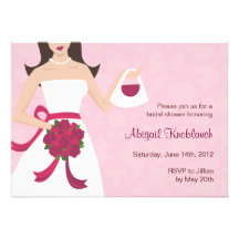 Abigail Bridal Shower invitation pink