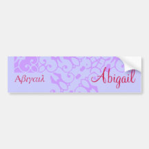 Abigail Designer Name Bumper Sticker