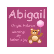 Abigail / Nursery Decor Gallery Wrapped Canvas