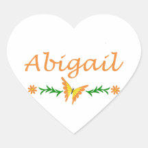 Abigail (Orange butterfly) Sticker