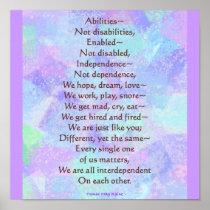 Abilities Poem Posters