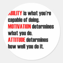 ability motivation attitude round stickers