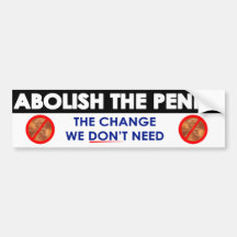 Abolish the Penny Bumper Sticker
