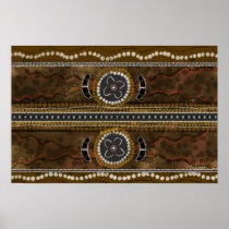 Aboriginal Art Canvas - women food gathering Print
