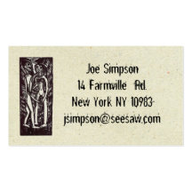 aboriginal ink woodcut business cards
