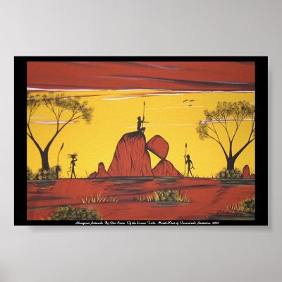 Aboriginal Landscape painting By Glen Evans Poster by kooma123