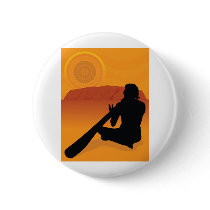 Aboriginal Silhouette Pinback Button