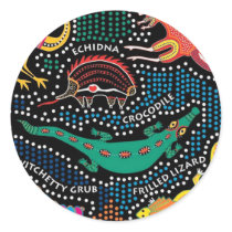 Aboriginal style round stickers