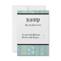 Aboriginal Wedding RSVP Card The Journey Blue Custom Announcements
