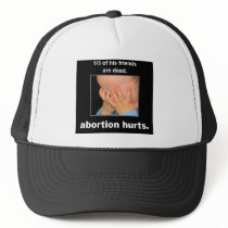 abortion hurts trucker hat