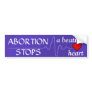 "Abortion Stops a Beating Heart" Bumper Stickers