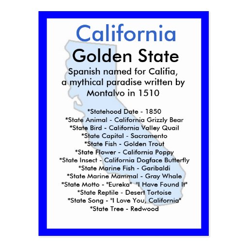 About California Postcard
