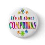 About Computers Pinback Buttons