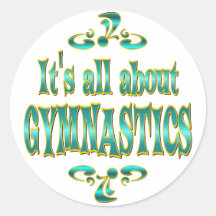 ABOUT GYMNASTICS ROUND STICKERS
