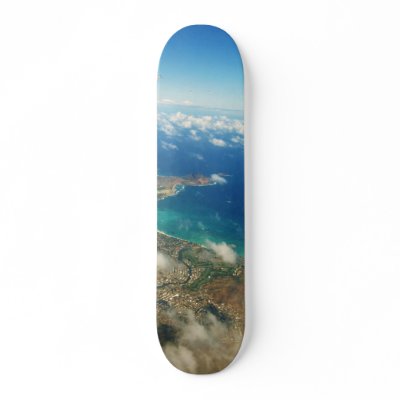 Above the clouds custom skateboard by lesleydee17