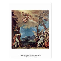 Abraham And The Three Angels, By Sebastiano Ricci Postcard