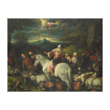 Abraham Departs Out of Haran by Francesco Bassano Canvas Print
