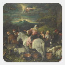 Abraham Departs Out of Haran by Francesco Bassano Stickers