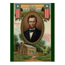 Abraham Lincoln et cabine de rondin au Kentucky Cartes Postales