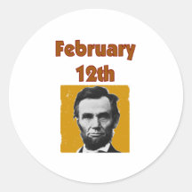 Abraham Lincoln February 12th T-Shirt & Gifts Stickers