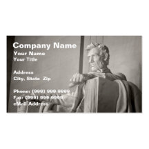 Abraham Lincoln Memorial Business Card Template