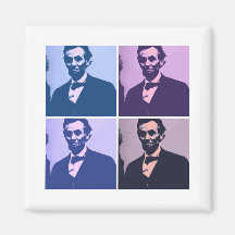 Abraham Lincoln Pop Art Magnets