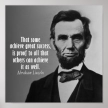 Abraham Lincoln Quote on Success Posters