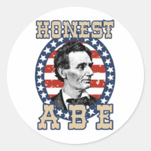 Abraham Lincoln Round Sticker