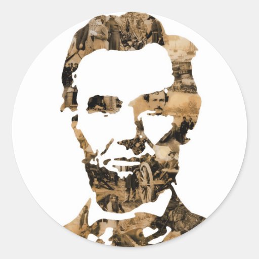 Abraham Lincoln Round Stickers