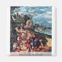 Abraham'S Sacrifice By Braunschweiger Monogrammist Refrigerator Magnet