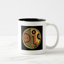 Abrégé sur géométrique cercle d'art déco personnal tasse