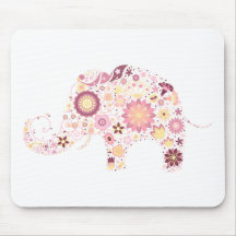 Abrégé sur mignon éléphant de fleur tapis de souris