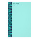Abrégé sur turquoise marine papier à lettre personnalisé