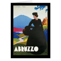 Abruzzo, Italy Vintage Travel Advertising Poster Card