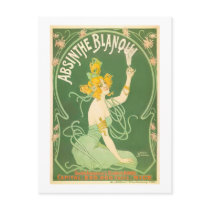Absinthe Blanoui Vintage Absinthe Poster Art Post Card