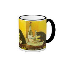 Absinthe Bourgeois and Cat Vintage Poster Art Coffee Mug