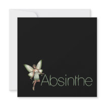 Absinthe Green Fairy In 3D Invite