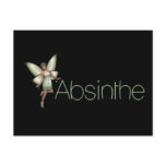 Absinthe Green Fairy In 3D Postcard