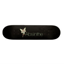 Absinthe Green Fairy In 3D Skateboards