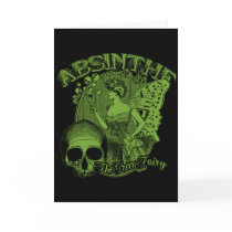 Absinthe Green Fairy Lady Greeting Card