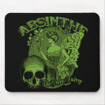 Absinthe Green Fairy Lady Mouse Pad