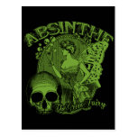 Absinthe Green Fairy Lady Post Cards