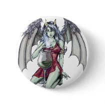 Absinthe Now Fairy Round Button