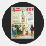Absinthe Poison Round Stickers