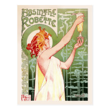 Absinthe Robette (crème) Cartes Postales