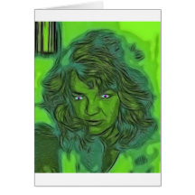 ABSINTHE VISIONS GREETING CARD